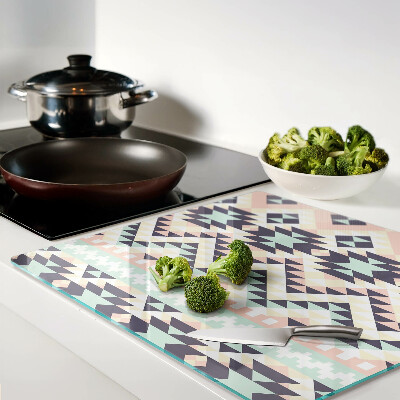 Tábua para corte Motivo geométrico em cores pastel