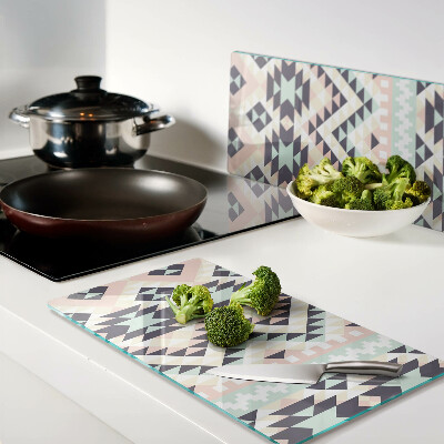 Tábua para corte Motivo geométrico em cores pastel