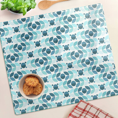 Tábua para cozinha Folhas em tons de azul
