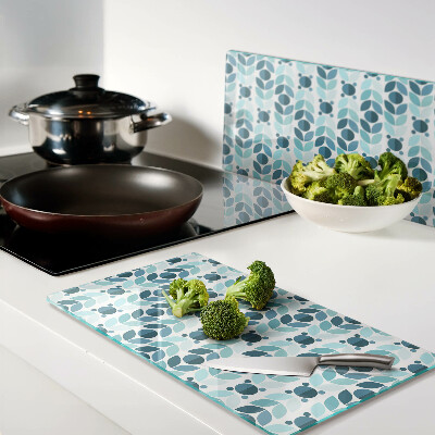 Tábua para cozinha Folhas em tons de azul