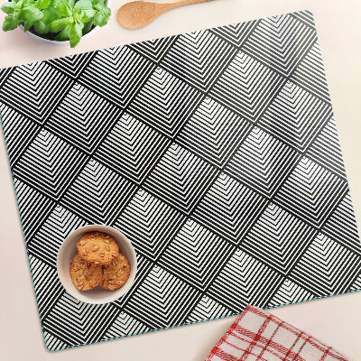 Tábua para cozinha Geometria em preto e branco