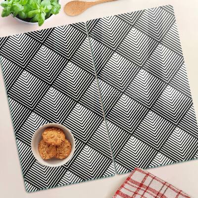 Tábua para cozinha Geometria em preto e branco