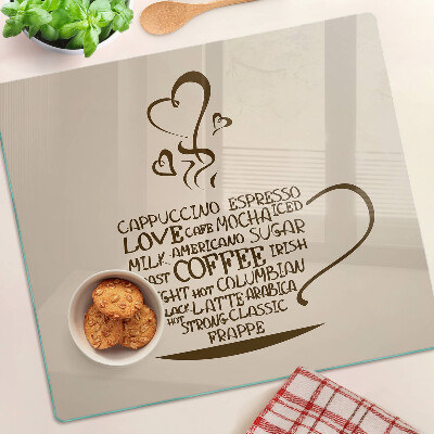 Tábua para corte Café e coração