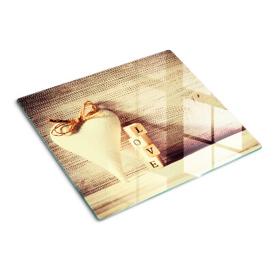 Tábua para cozinha Amor e coração