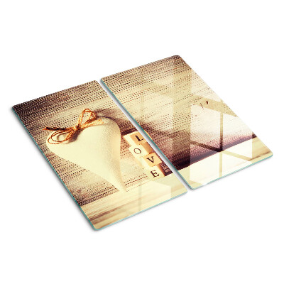 Tábua para cozinha Amor e coração