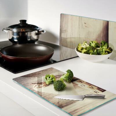 Tábua para cozinha Amor e coração