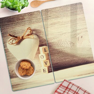 Tábua para cozinha Amor e coração