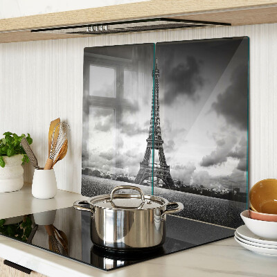 Tábua para cozinha A Torre Eiffel em preto e branco