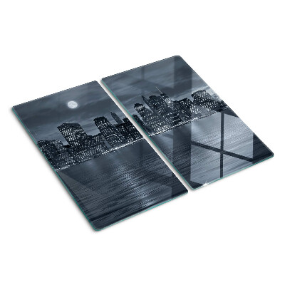 Tábua para corte Panorama da cidade noturna