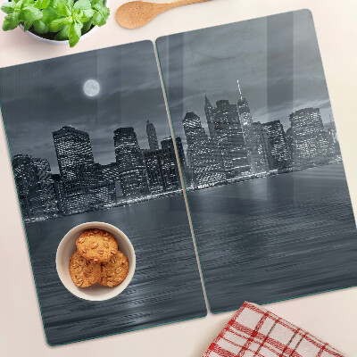 Tábua para corte Panorama da cidade noturna