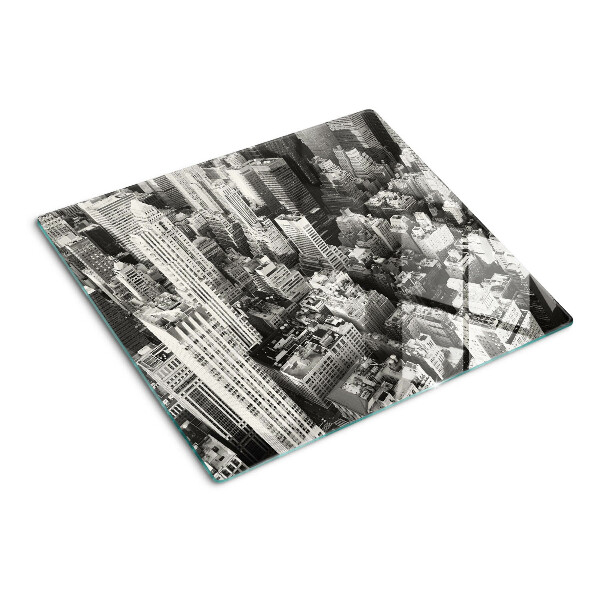 Tábua para cozinha Uma vista aérea da cidade