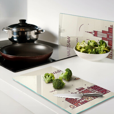 Tábua para corte Cortiços de Varsóvia e o Palácio da Cultura