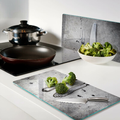 Tábua para corte Talheres em fundo de concreto