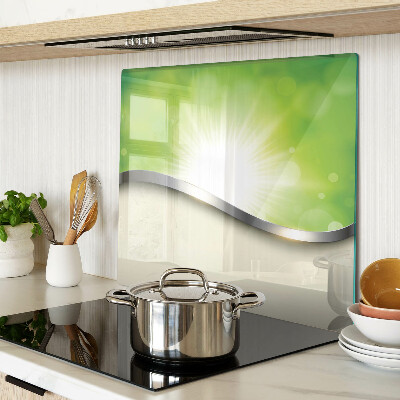 Tábua para corte Bokeh verde com raios de luz