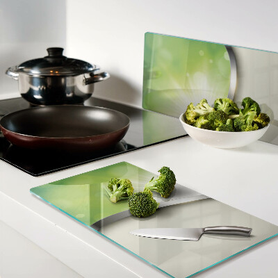 Tábua para corte Bokeh verde com raios de luz