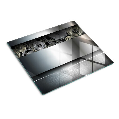 Tábua para cozinha Engrenagens mecânicas e superfícies metálicas