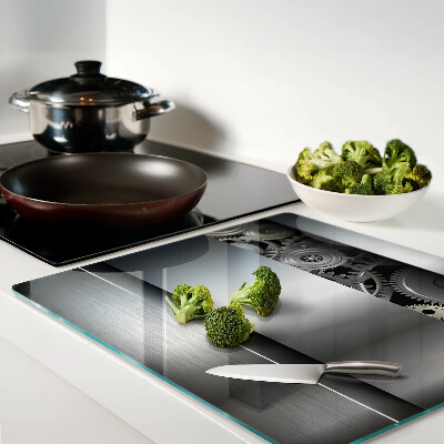 Tábua para cozinha Engrenagens mecânicas e superfícies metálicas