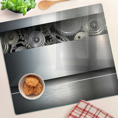 Tábua para cozinha Engrenagens mecânicas e superfícies metálicas