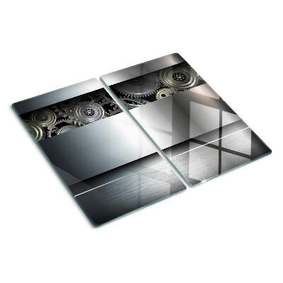 Tábua para cozinha Engrenagens mecânicas e superfícies metálicas