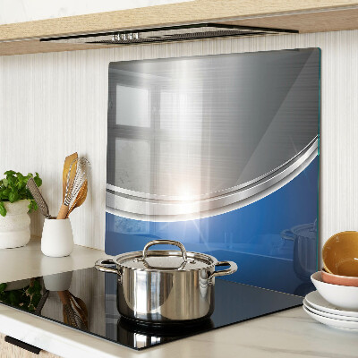 Tábua para cozinha Efeito metálico com detalhes em azul