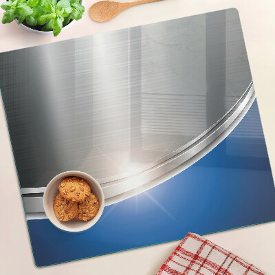 Tábua para cozinha Efeito metálico com detalhes em azul