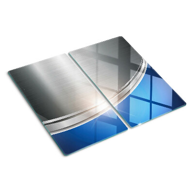 Tábua para cozinha Efeito metálico com detalhes em azul