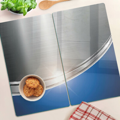 Tábua para cozinha Efeito metálico com detalhes em azul