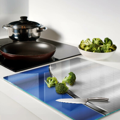 Tábua para cozinha Padrão metálico com detalhes em azul