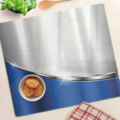 Tábua para cozinha Padrão metálico com detalhes em azul
