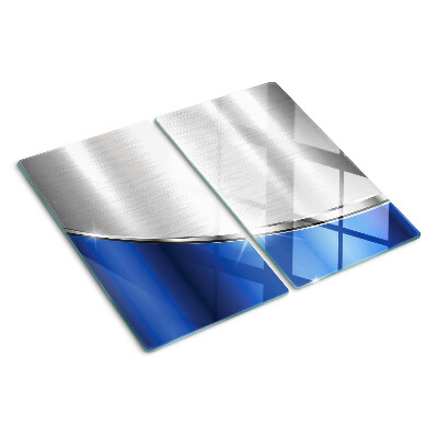 Tábua para cozinha Padrão metálico com detalhes em azul