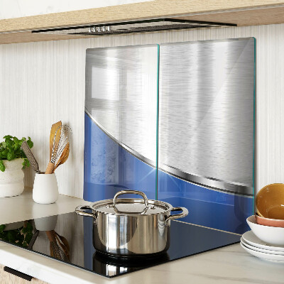 Tábua para cozinha Padrão metálico com detalhes em azul