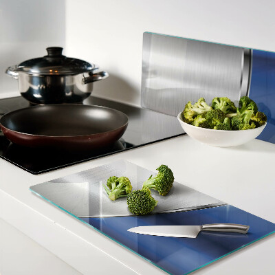 Tábua para cozinha Padrão metálico com detalhes em azul