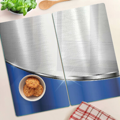 Tábua para cozinha Padrão metálico com detalhes em azul