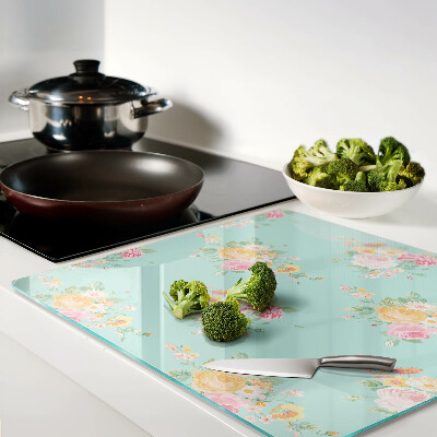 Tábua para cozinha Padrão floral em cores pastel