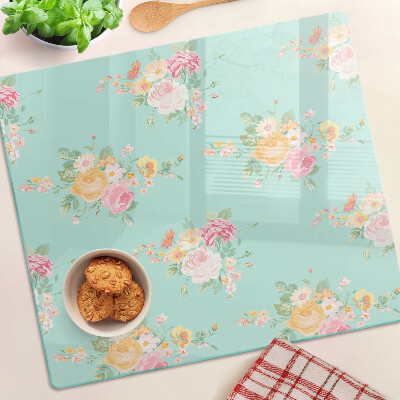 Tábua para cozinha Padrão floral em cores pastel