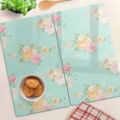 Tábua para cozinha Padrão floral em cores pastel