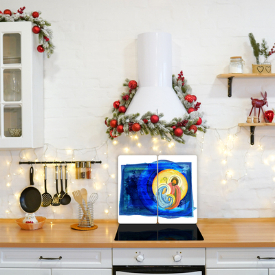 Tábua cozinha Natal Abstração Família Inverno