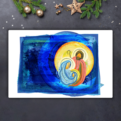 Tábua cozinha Natal Abstração Família Inverno