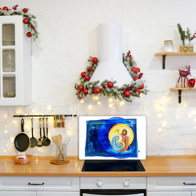 Tábua cozinha Natal Abstração Família Inverno
