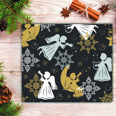 Tábua cozinha Flocos de neve anjos natal