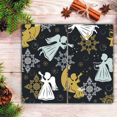 Tábua cozinha Flocos de neve anjos natal