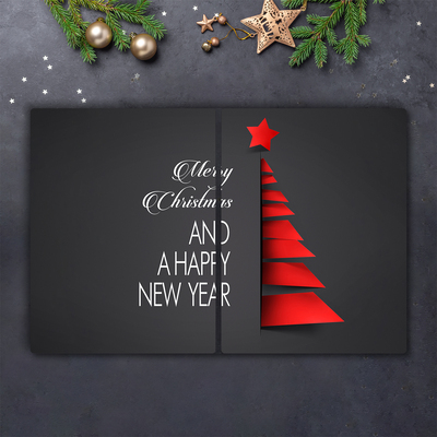 Tábua de corte Decoração abstrata para árvore de Natal
