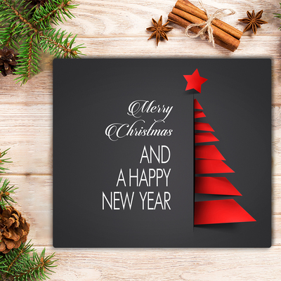 Tábua de corte Decoração abstrata para árvore de Natal