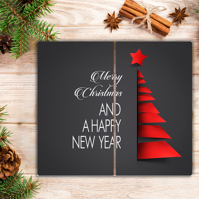 Tábua de corte Decoração abstrata para árvore de Natal