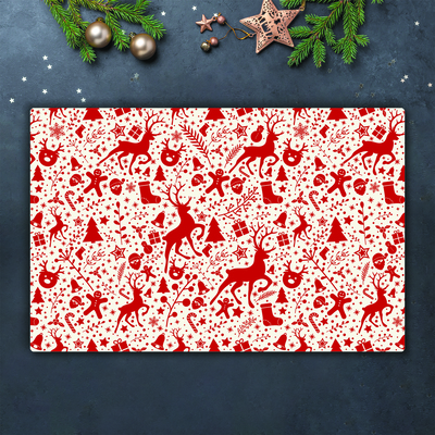 Tábua cozinha Decoração de Natal com Rena de Inverno