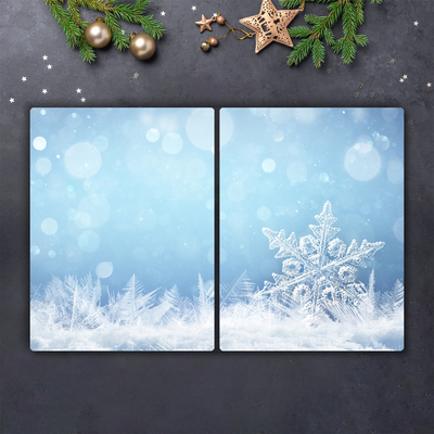 Tábua cozinha Flocos de neve Neve de inverno