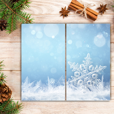 Tábua cozinha Flocos de neve Neve de inverno
