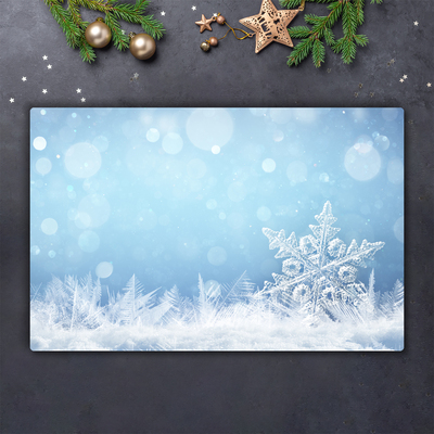 Tábua cozinha Flocos de neve Neve de inverno