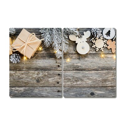 Tábua de corte Árvore de Natal, presentes, decoração de feriados