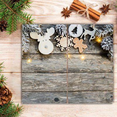 Tábua de corte Árvore de Natal, presentes, decoração de feriados